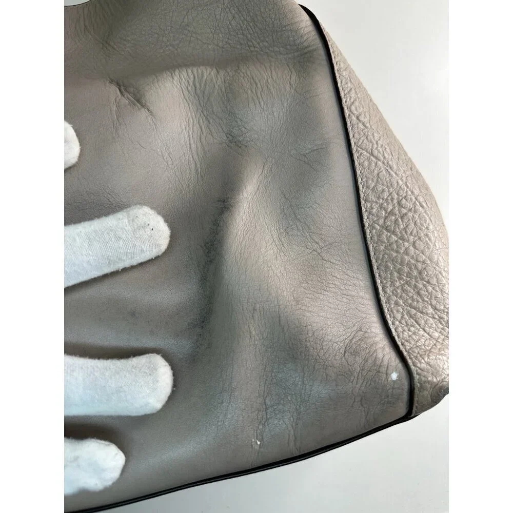 Coach Edie Shoulder Bag Gray/Taupe w/ Wallet (Coach F12034)